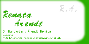 renata arendt business card